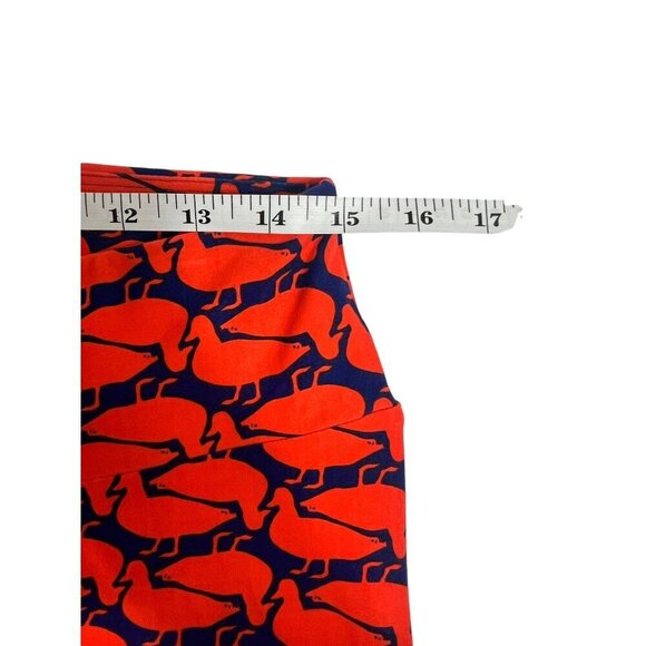 LuLaRoe Women's Orange & Blue Tall & Curvy Duck TIghts - Picture 4 of 6
